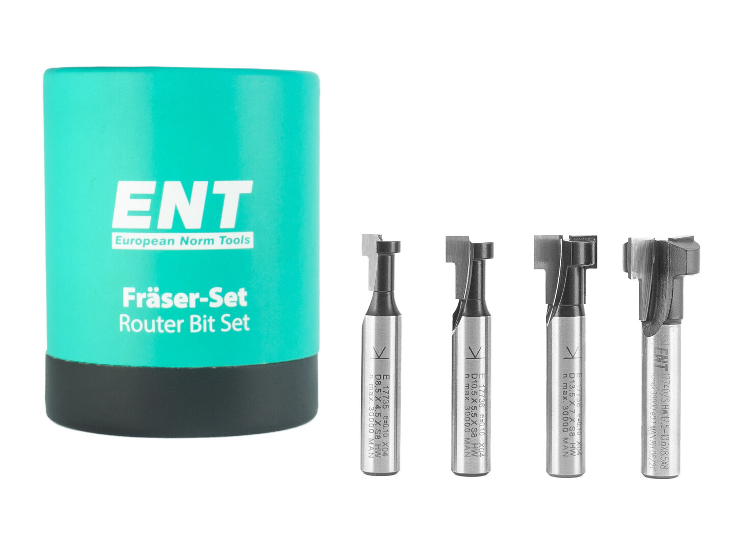 ENT 17731 T-Nutfräser HW, Schaft (S) 8 mm, Durchmesser (D1) 12,7 mm, D2